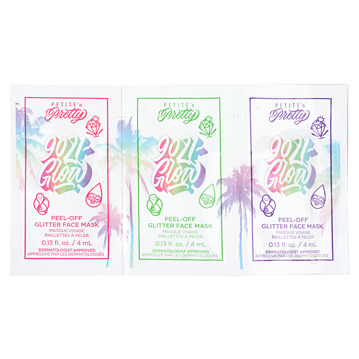 9021-Glow! Peel-Off Glitter Face Mask Sample